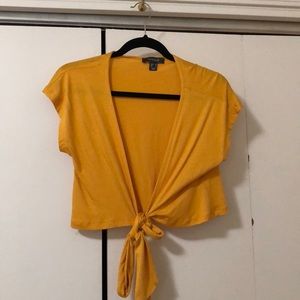 Yellow wrap shirt